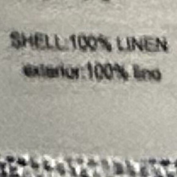 Michael Kors Linen Top SIze M Gray Iridescent Silver Knit Loose Fit Ruffled - Picture 8 of 8